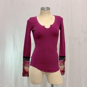 Free People XS Craft Cuff Long Sleeve shirt